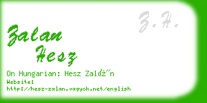 zalan hesz business card